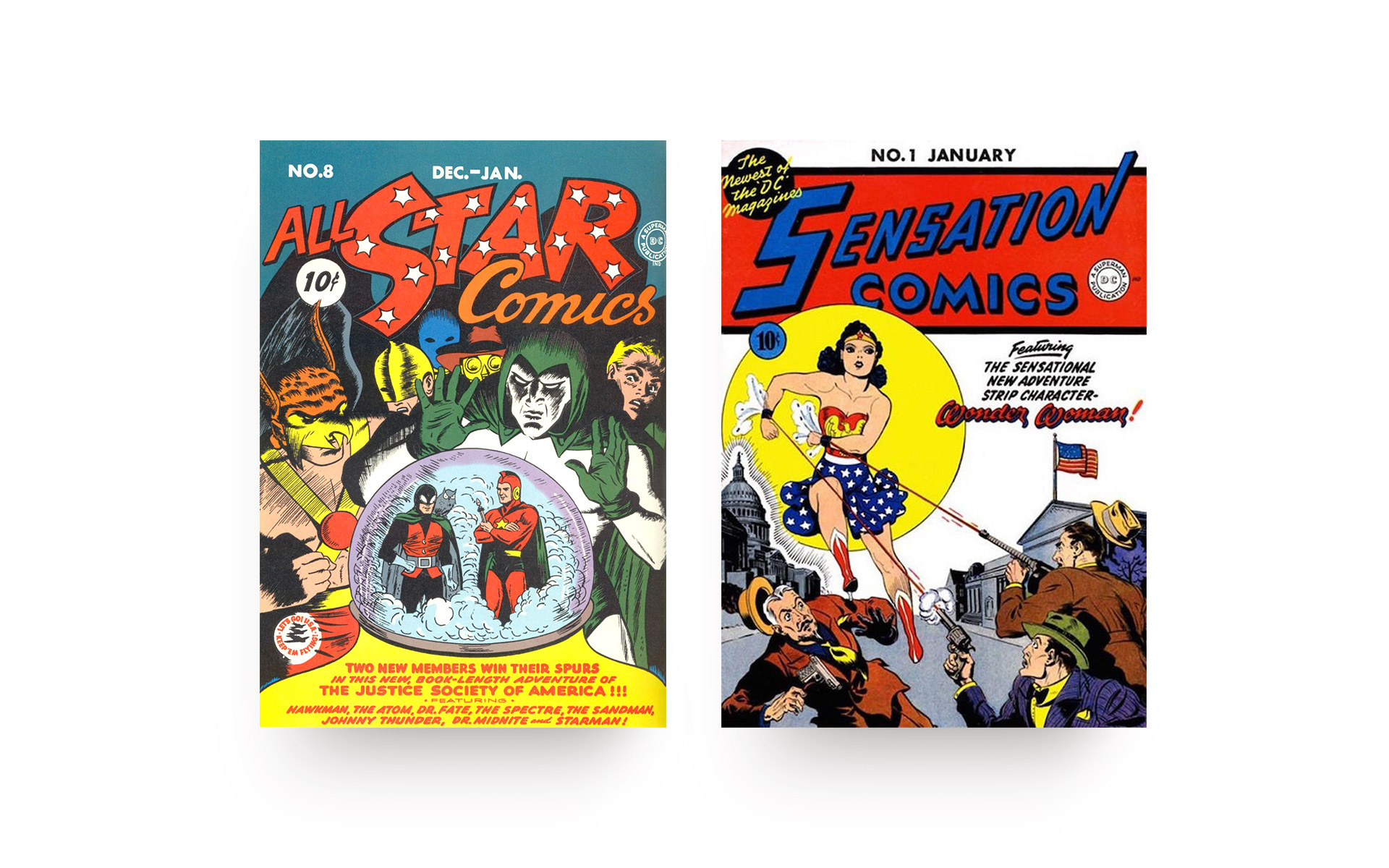 All Star Comics #8 & Sensation Comics #1