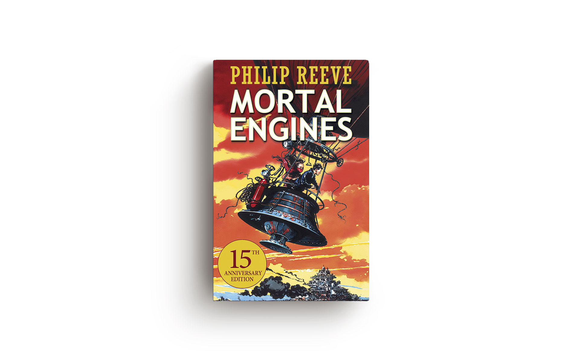 MORTAL ENGINES></p>
<p>​Mortal Engines สร้างจากหนังสือชื่อเดียวกัน ผลงานเขียนของ Philip Reeve อยู่ในชุด Predator Cities Quartet มีทั้งหมด 4 เล่ม คือ Mortal Engines (2001), Predator’s Gold (2003), Infernal Devices (2005) และ A Darkling Plain (2006) และยังมี prequel​ ซึ่งเป็นเรื่องราวก่อนหน้า ​Mortal Engines คือ Fever Crumb Trilogy มี 3 เล่ม Fever Crumb (2009), A Web of Air (2010) และ Scrivener’s Moon (2011)</p>
<p><img src=/media/b-predatorcities.jpg alt=