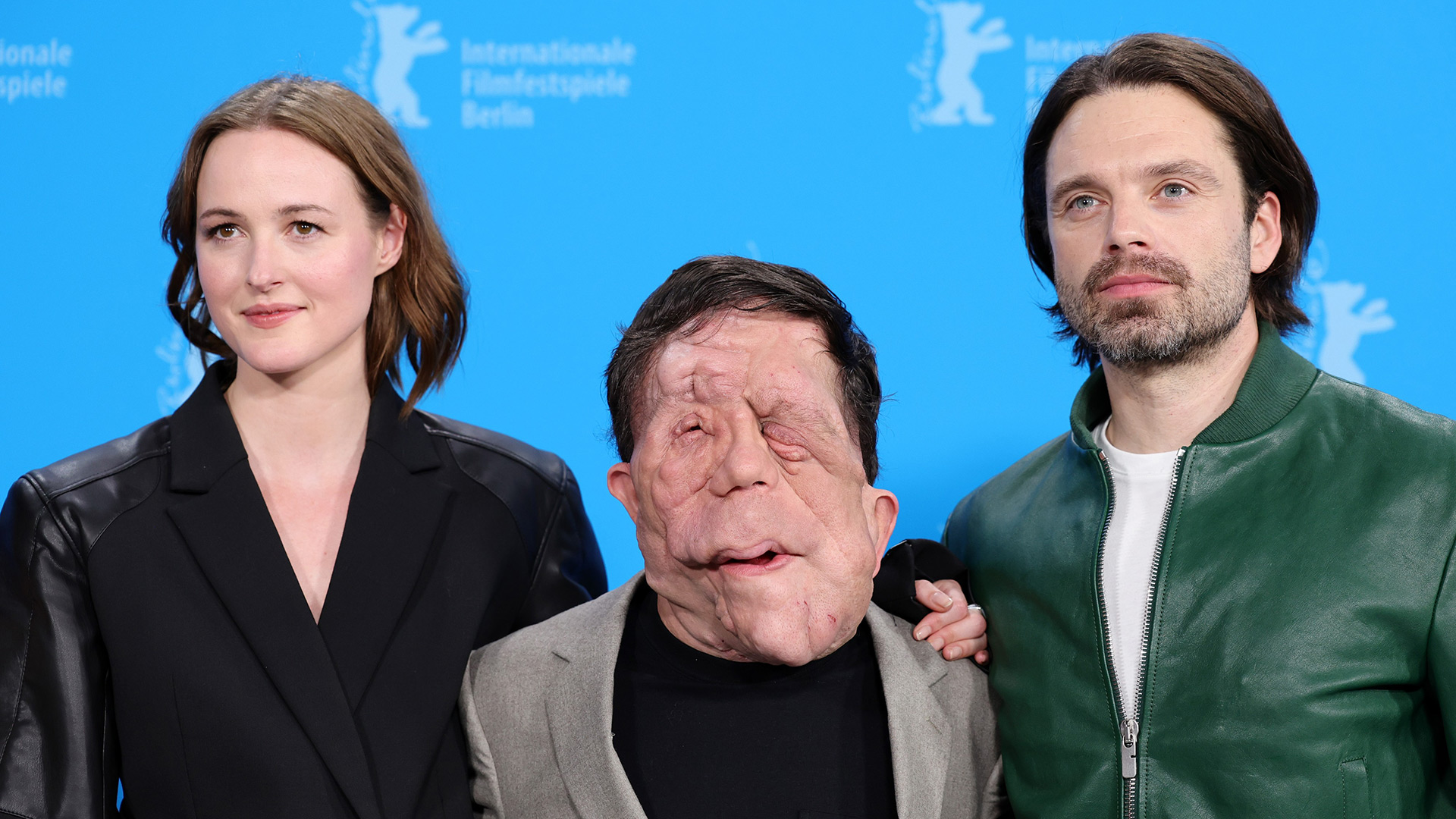 Renate Reinsve, Adam Pearson & Sebastian Stan